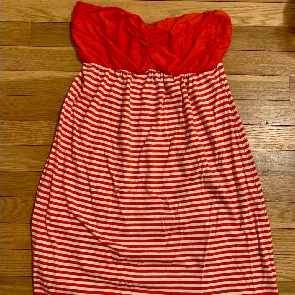 Strapless knee length dress
